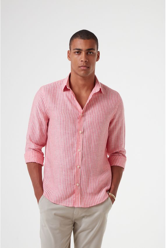 Camisa Linho Listras-Româ