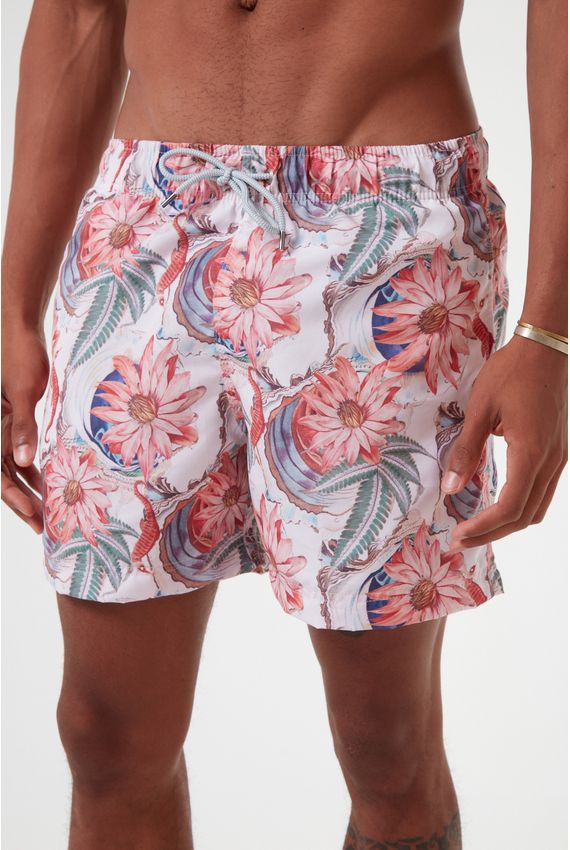 Shorts Cavalo Marinho Flor-Rose