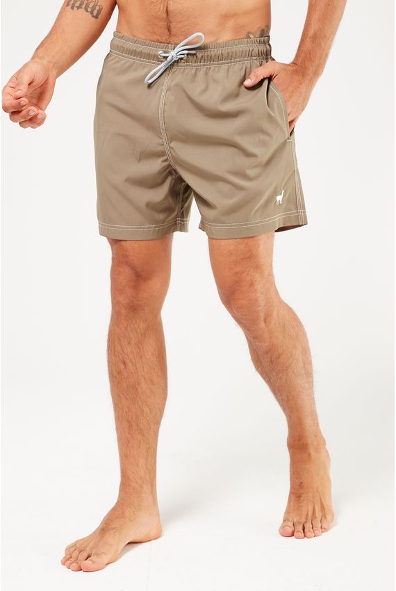 Shorts Liso-Oliva