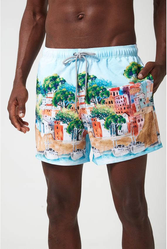 Shorts Cena Marina-Azul