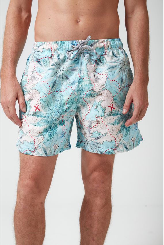Shorts Mapa-Azul Turquesa