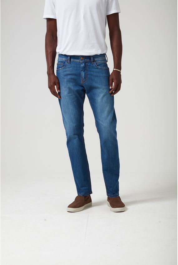 Calca Jeans Deep Blue-Azul Medio