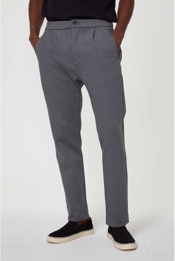 Calca Malha Comfort - I23-Cinza Mescla
