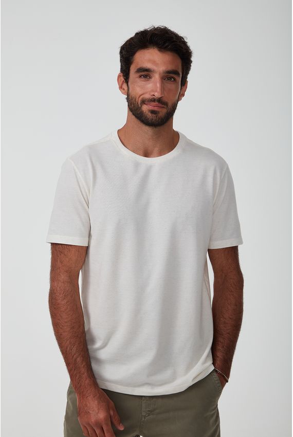 Camiseta Piquet Linho Eco - V24-Natural