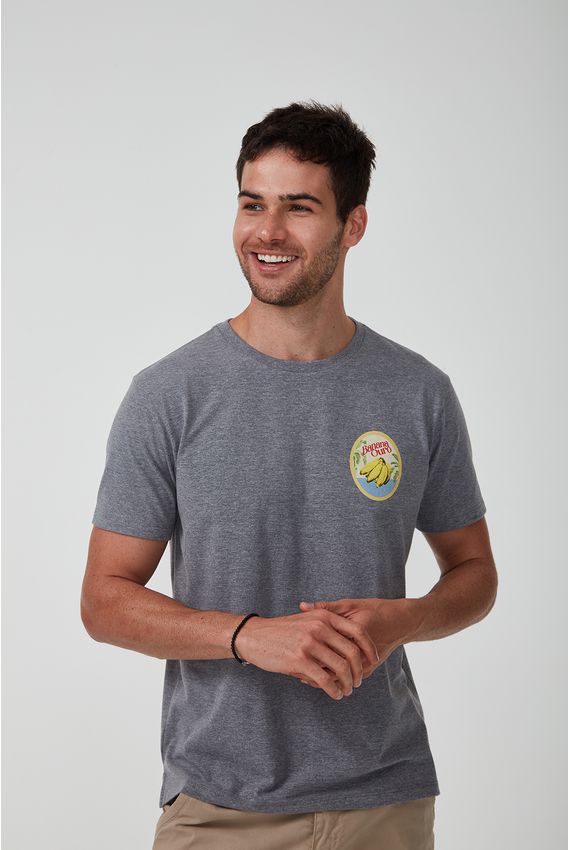 Camiseta Banana Ouro - V24-Cinza Mescla