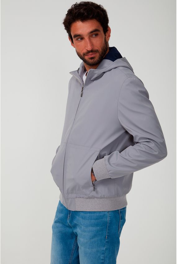 Jaqueta Nylon Capuz - V24-Aço
