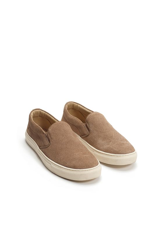 Slip On Textura - V24-Camelo