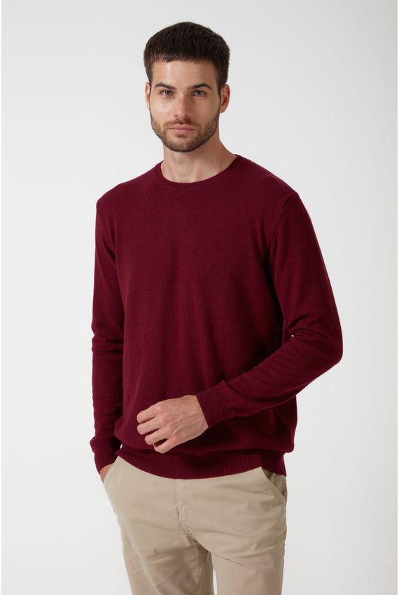 Tricot C Neck Cashmere - I24 - Vinho