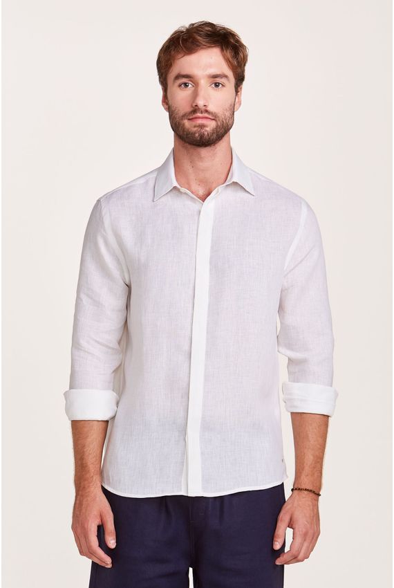 Camisa Puro Linho Vista Coberta Branca