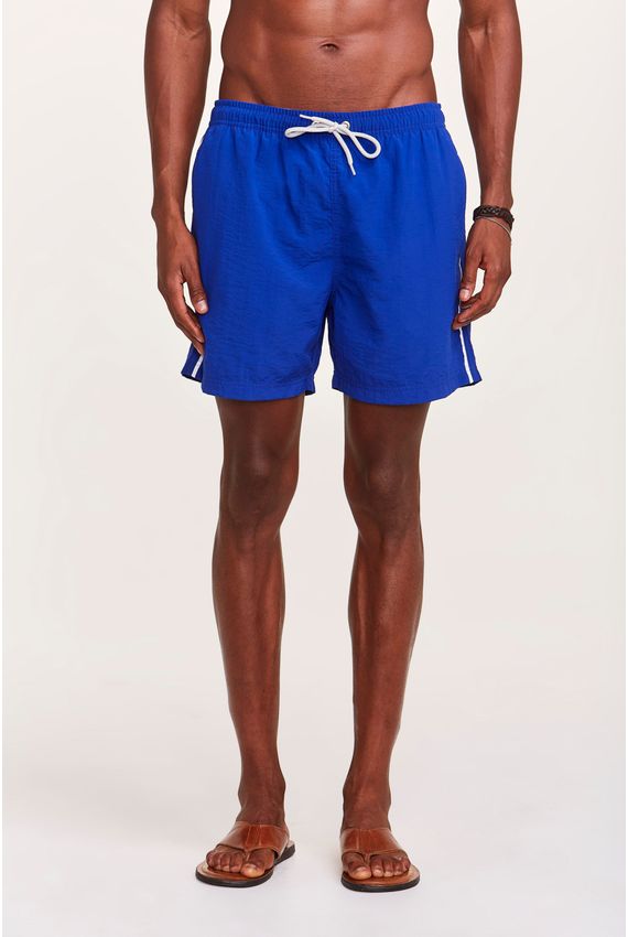 Short Água Vivo Listra Azul Royal