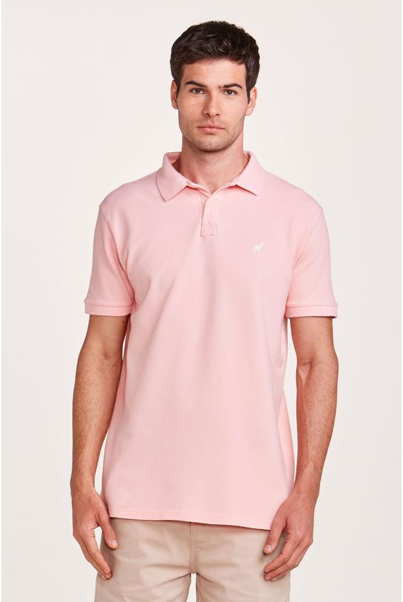 Polo Lhama Malha Piquet Rosa Quartzo