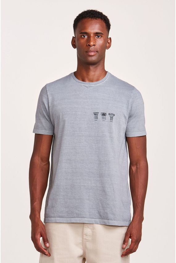 Camiseta Colunas Cinza