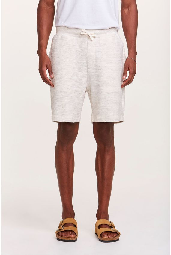 Bermuda Moletom Rústica Eco Off White