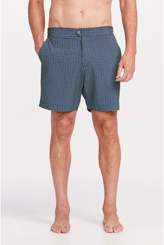 Short Água Buzios Azul e Verde