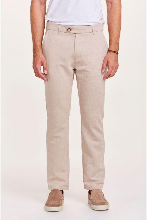 Calça Alfaiataria Chevron Kakhi