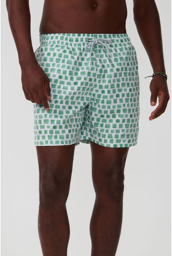 Shorts Agua Brush - V24-Verde C/ Branco