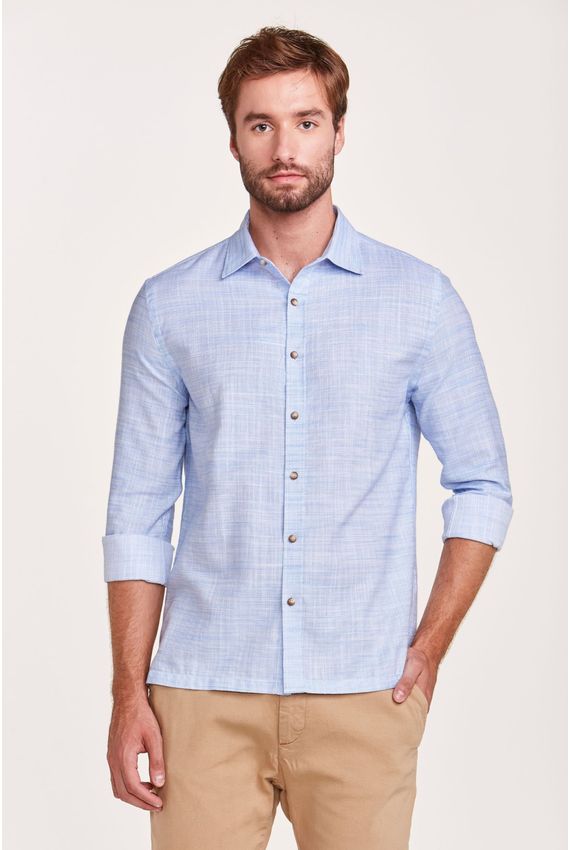 Camisa Rustica Azul Claro