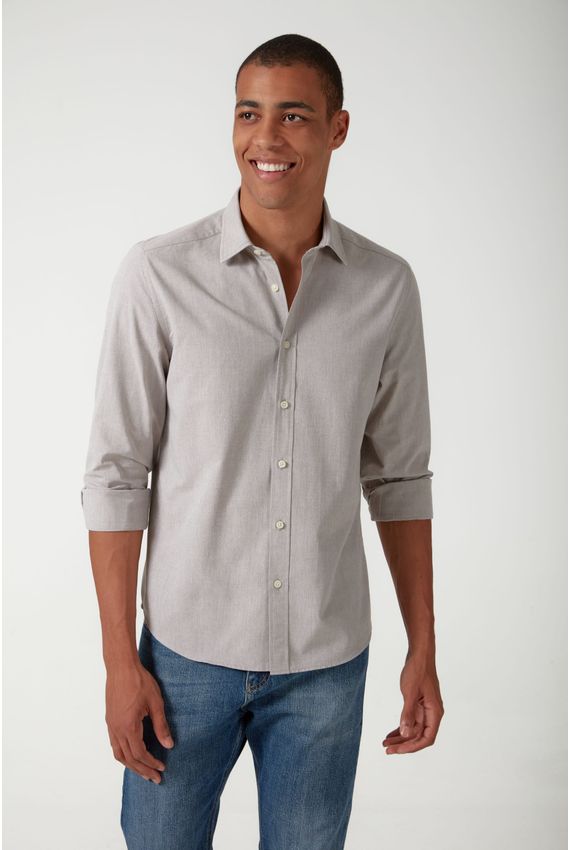 Camisa Chambray - I24 - Khaki