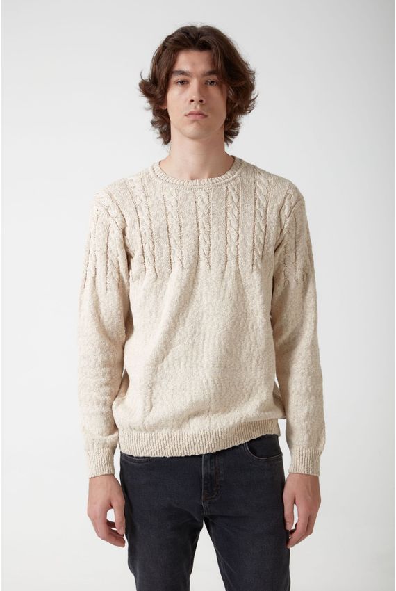 Tricot Meio Tranças Flame - I24 - Natural