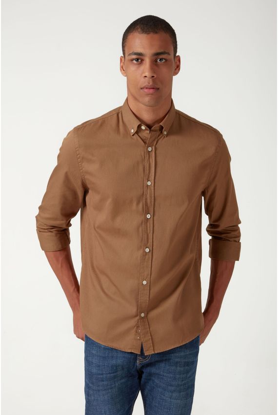 Camisa Bd Sarja Tinturada - I24 - Charuto