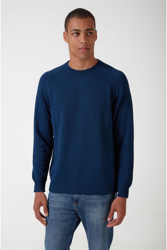 Tricot C Neck Algodao - I24 - Indigo