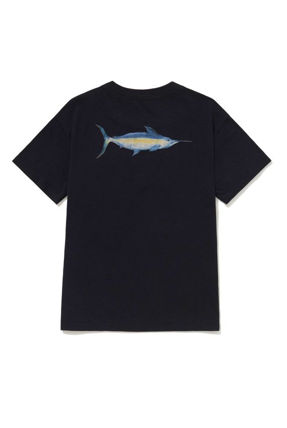 Camiseta Marlim Aquarela Boys-Preto