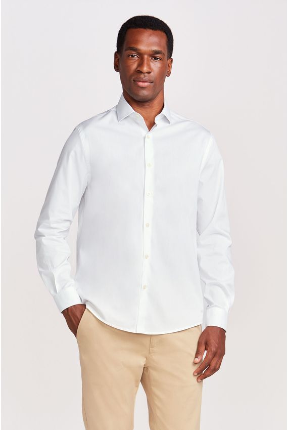 Camisa Tricoline Branca