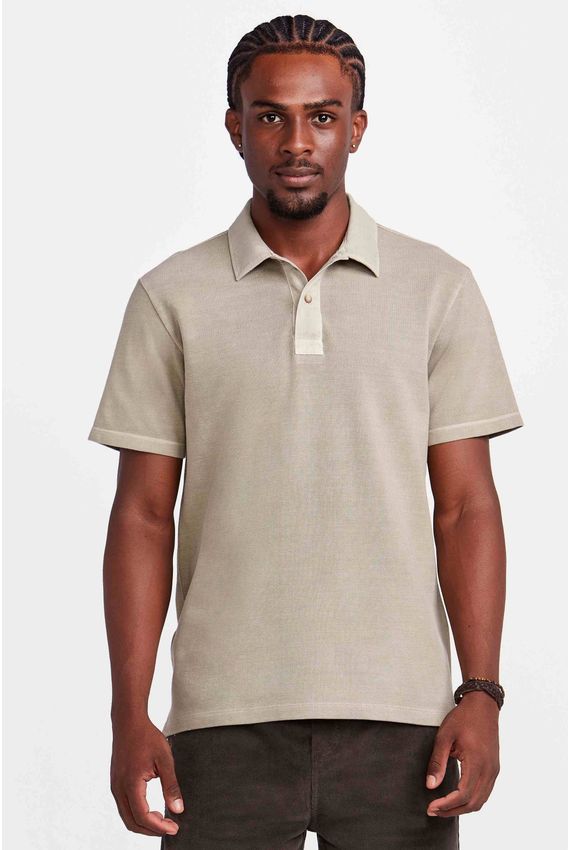 Polo Lhama Piquet Stone Avelã
