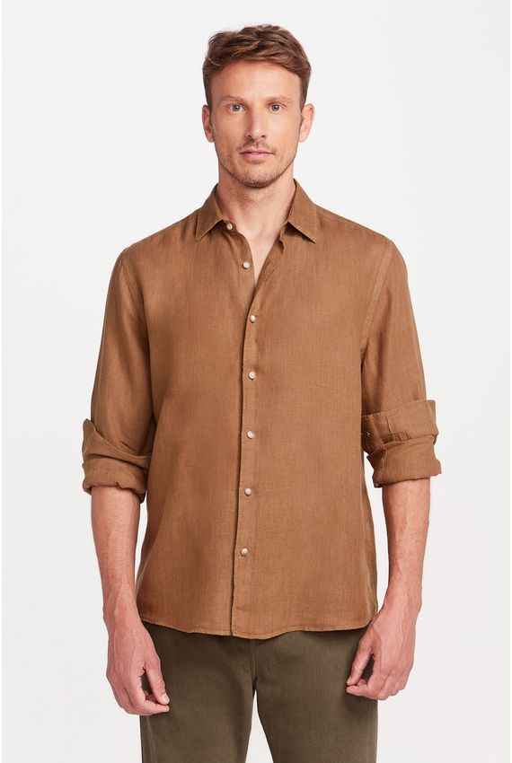 Camisa Linho Tinturado Charuto