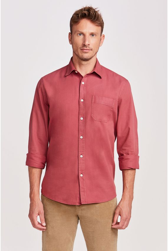 Camisa Sarja Tinturada Cherry