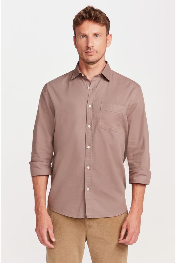 Camisa Sarja Tinturada Avelã