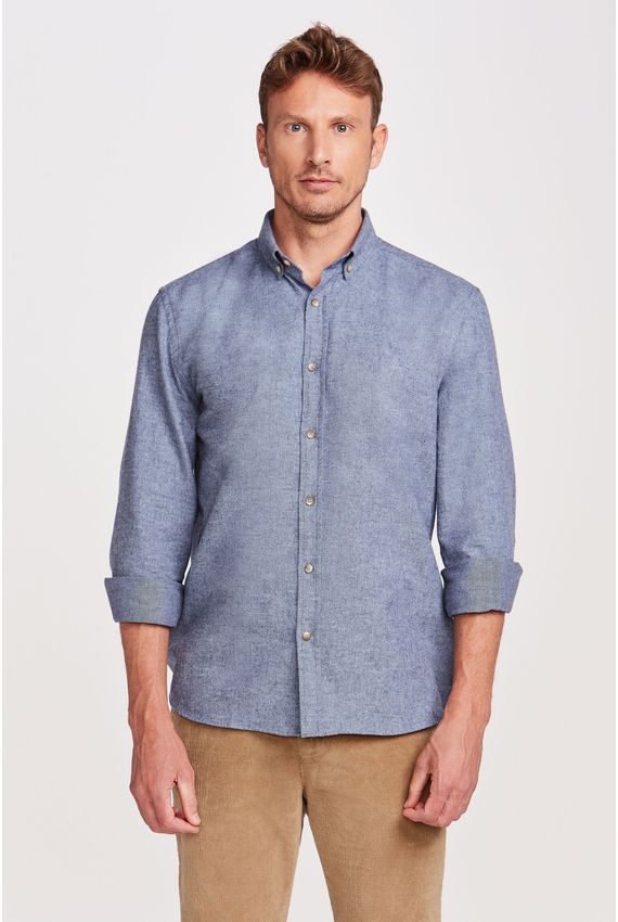 Camisa Bd Flanela Azul