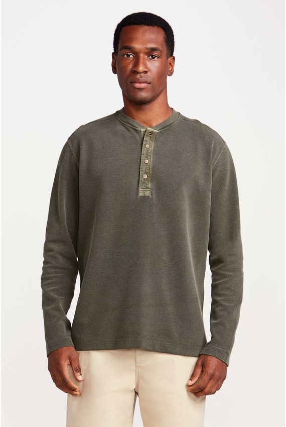 Camiseta Manga Longa Portuguesa Verde Militar