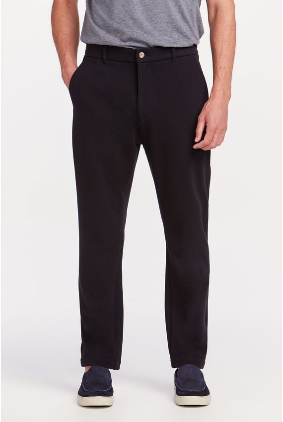 Calça Malha Piquet Meio Elástico Preta
