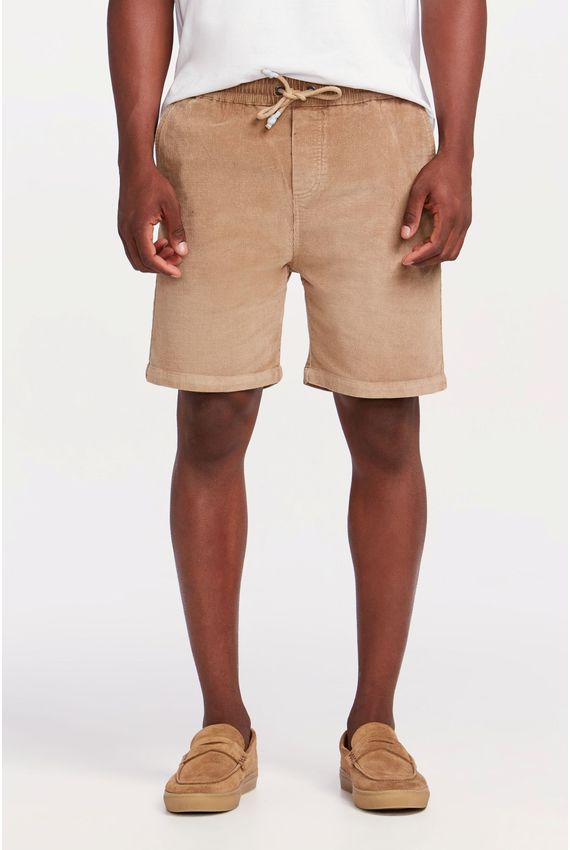 Bermuda Relax Cotelê Khaki