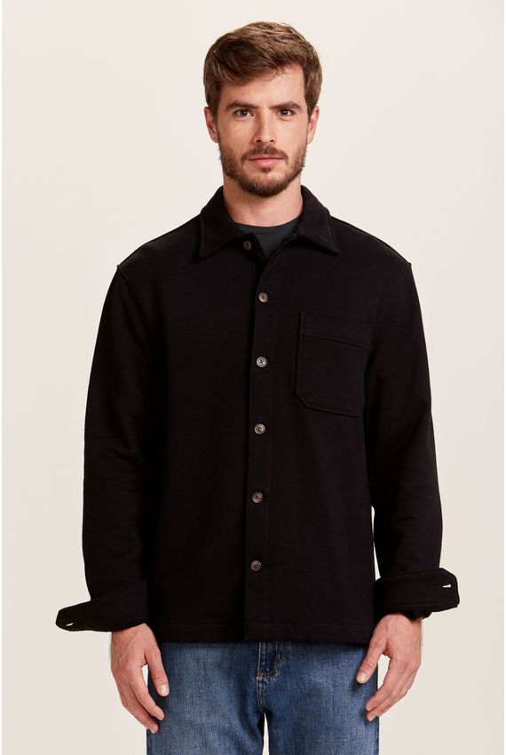 Moletom Overshirt Preto