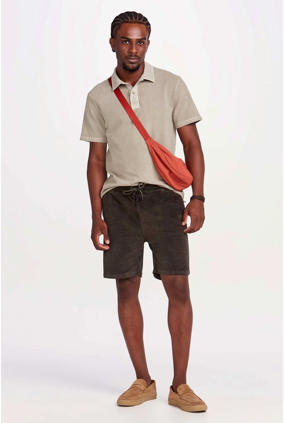 Polo Lhama Piquet Stone Avelã