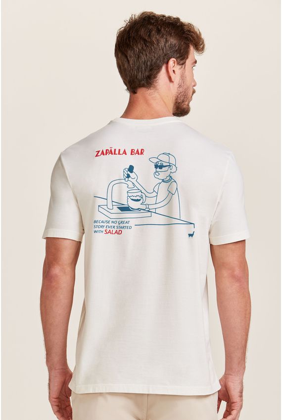 Camiseta Estampada Zapälla Bar Off White