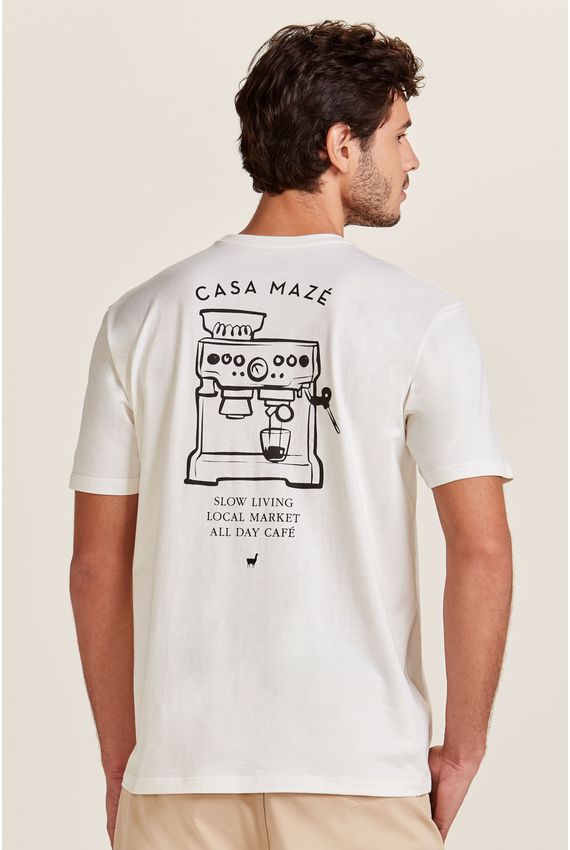 Camiseta Estampada Casa Mazé Off White