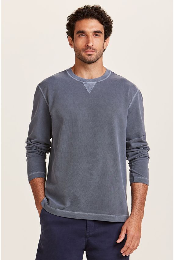 Moletom Crew Neck Stone Marinho