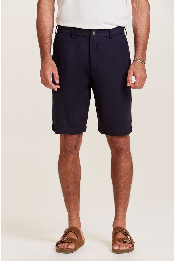 Bermuda Comfort Linho Marinho