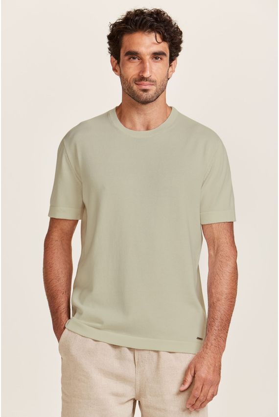 Camiseta Tricot Manga Curta Off White