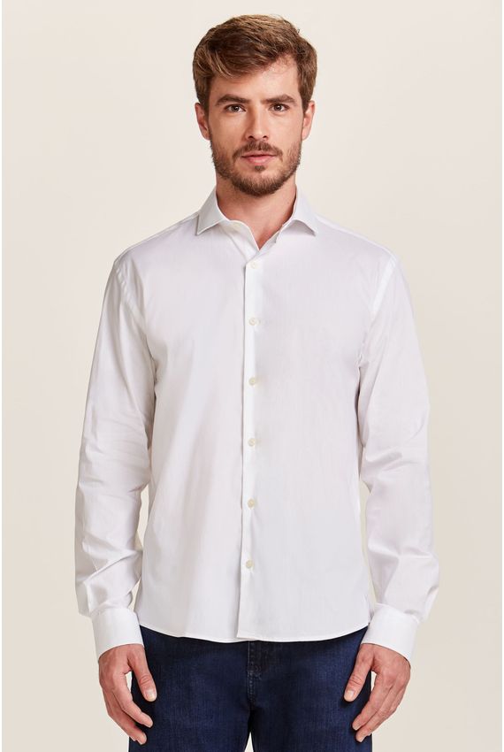 Camisa Tricoline Poliamida Branca
