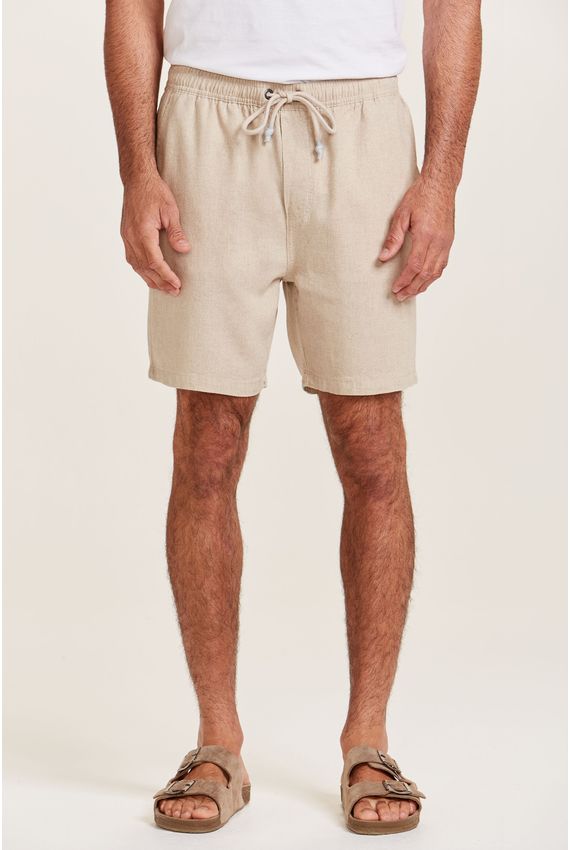 Bermuda Masculina Relax Linho Natural