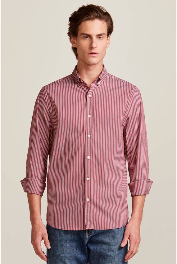 Camisa Bd Poliamida  Listras Vinho