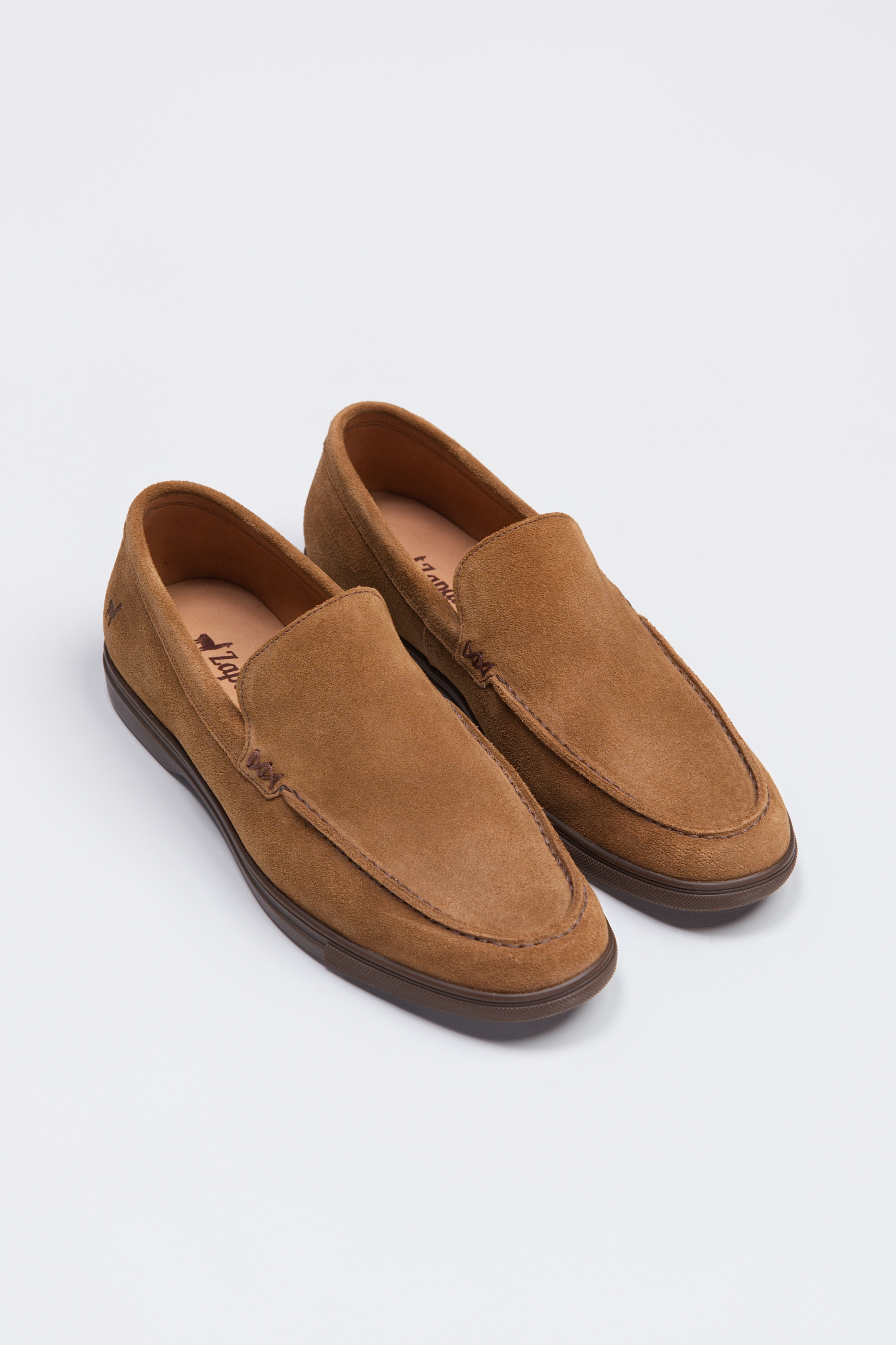 Mocassim Loafer Camurça Tabaco